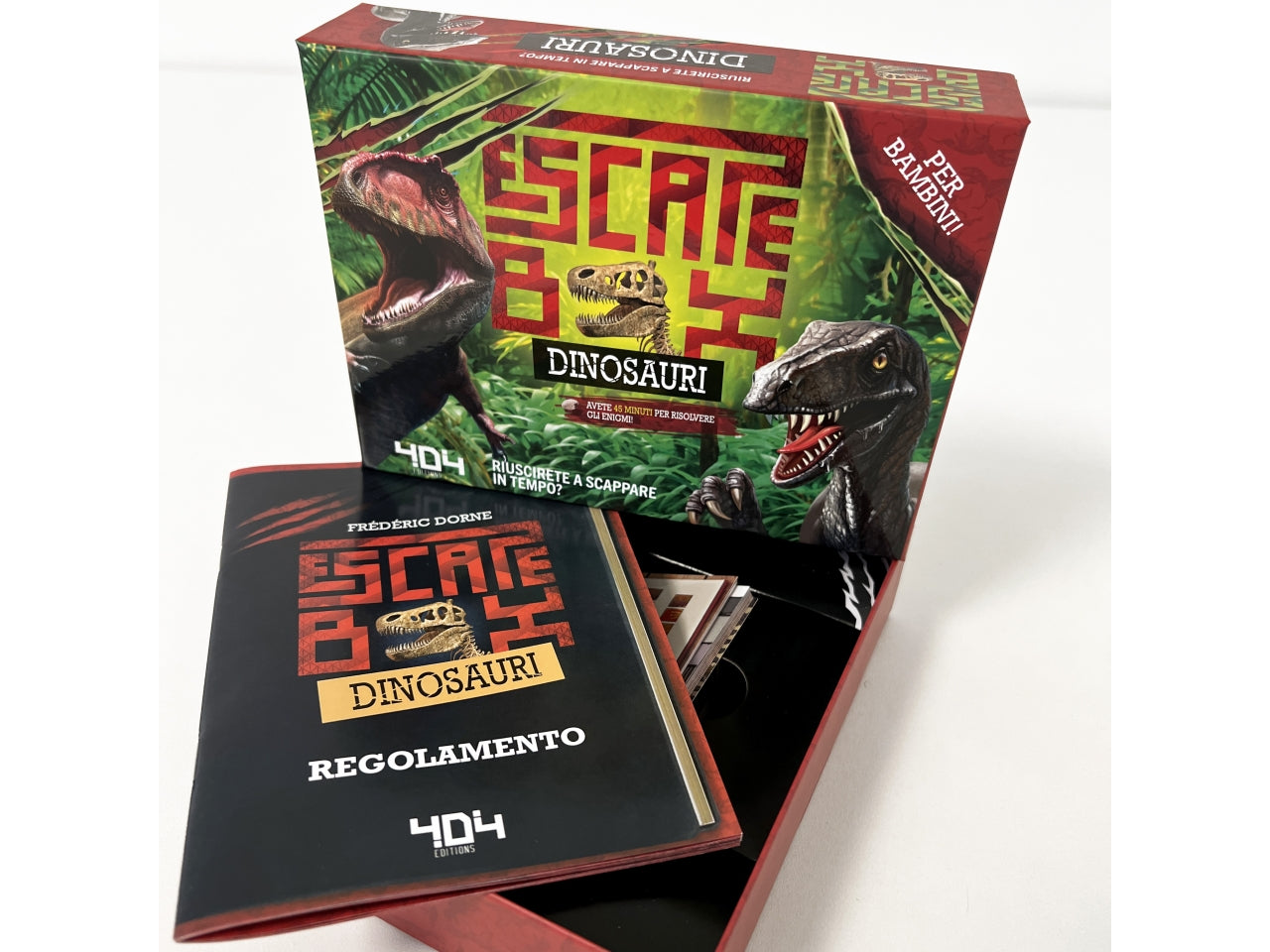Escape Box Dinosauri: Esplora e Scopri Tesori con i Dinosauri, per 2-5 Partecipanti, Dai 8 Anni in su, Versione Italiana - Asmodee