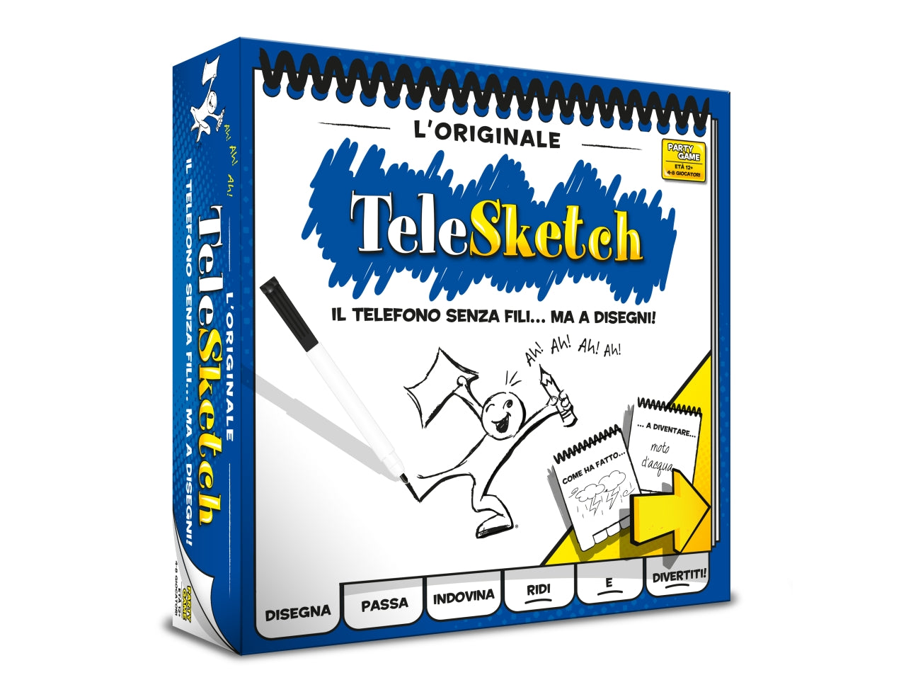 Telesketch: Gioco da Tavolo per Divertirsi in Famiglia, 4-8 Partecipanti, Dai 12 Anni in su, Versione Italiana - Asmodee