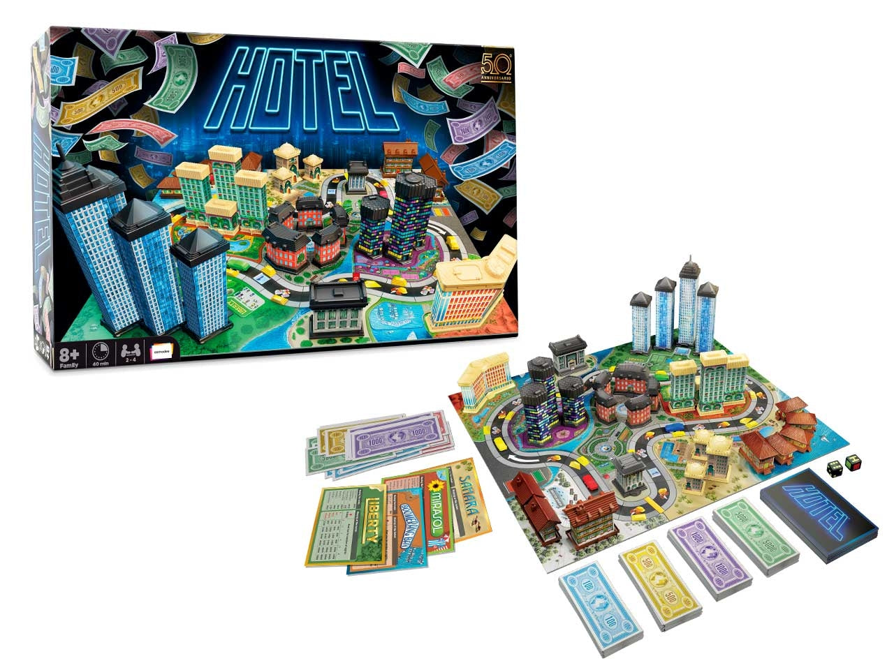 Hotel, gioco da tavolo da 2a 4 giocatori, età 8+ anni