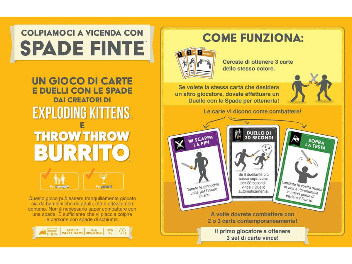 Gioco da Tavolo Colpiamoci a Vicenda con Spade Finte, 10+ Anni, 2-6 Giocatori, Edizione in Italiano | Asmodee