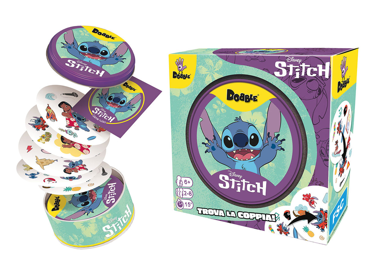 Gioco da tavolo Dobble party game Lilo & Stitch Disney in italiano età 7+ | Asmodee