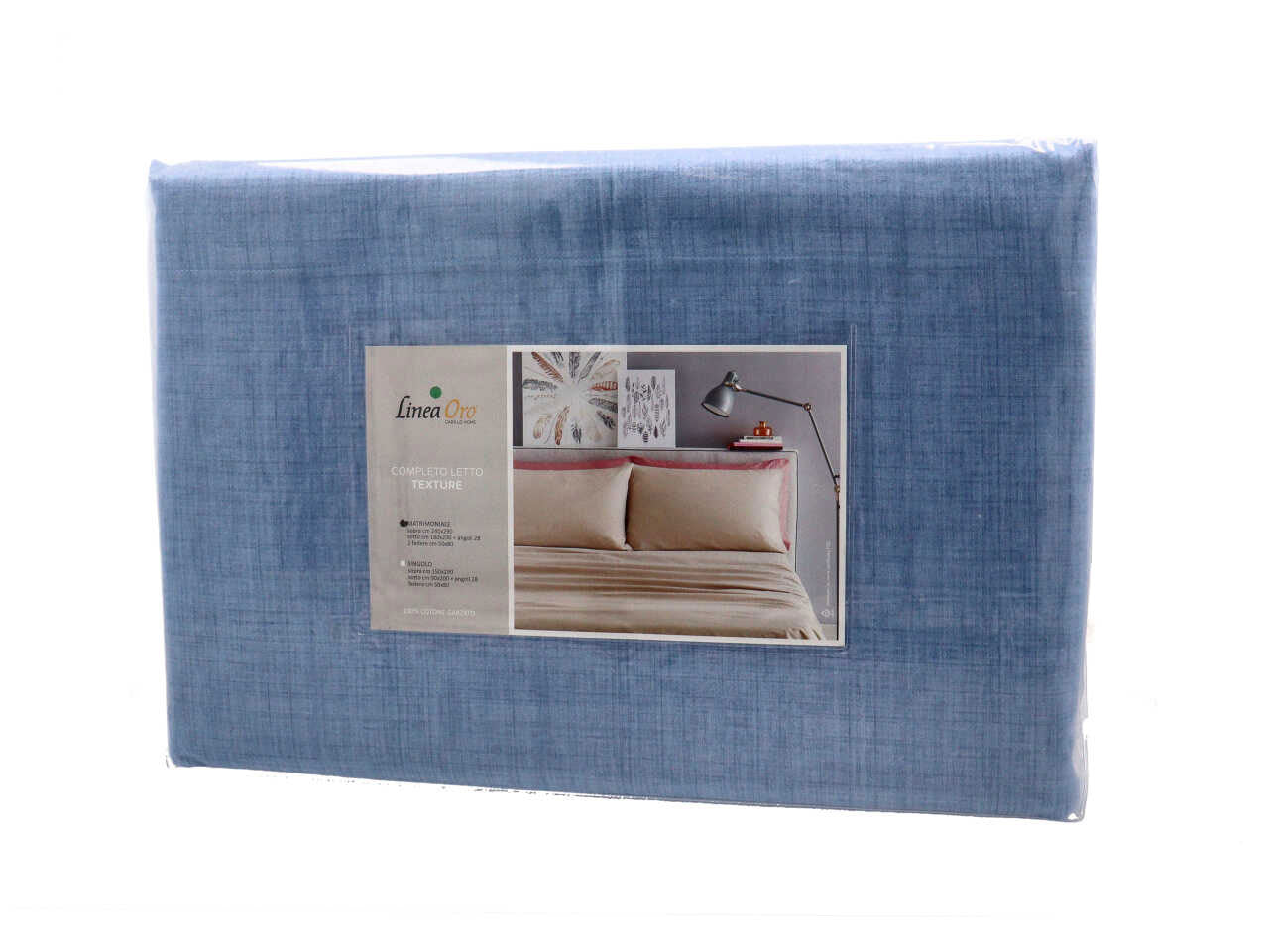 Flein completo letto flanella stampato 2p blu