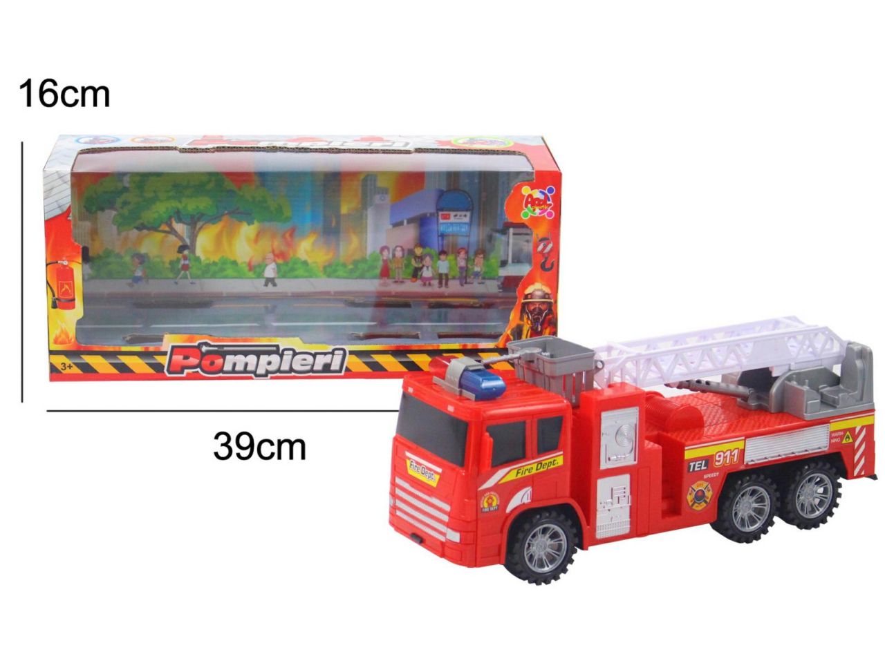 Camion dei pompieri con frizione