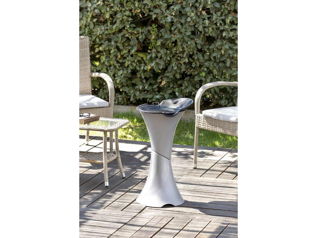 Posacenere smoking colore argento 39x36x71 cm