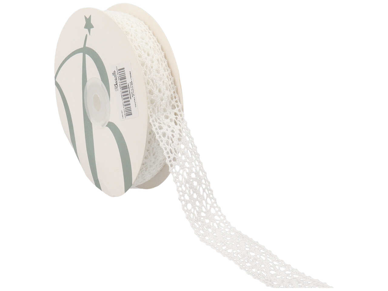 Nastro in pizzo tombolo colore bianco 22mmx15mt