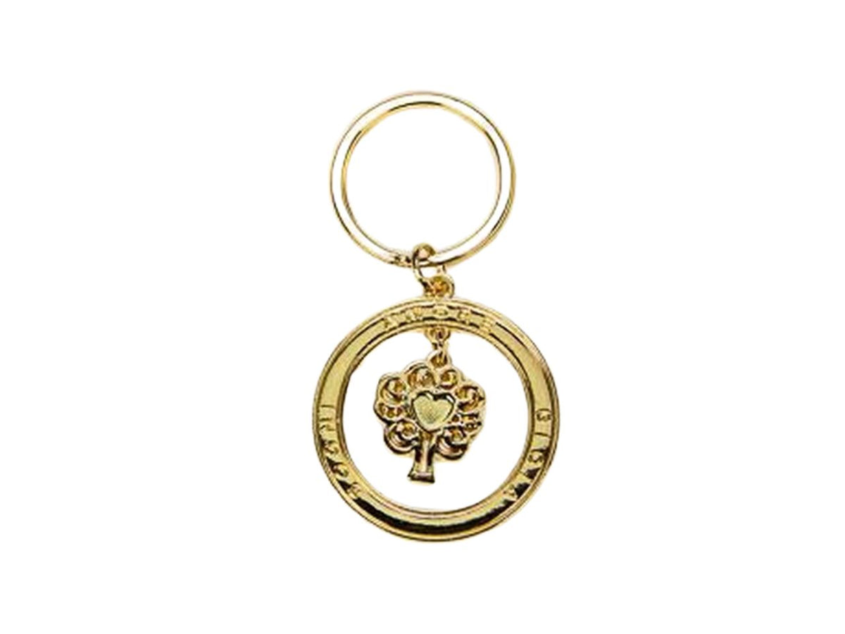 Portachiavi con albero t. misura 4cm oro