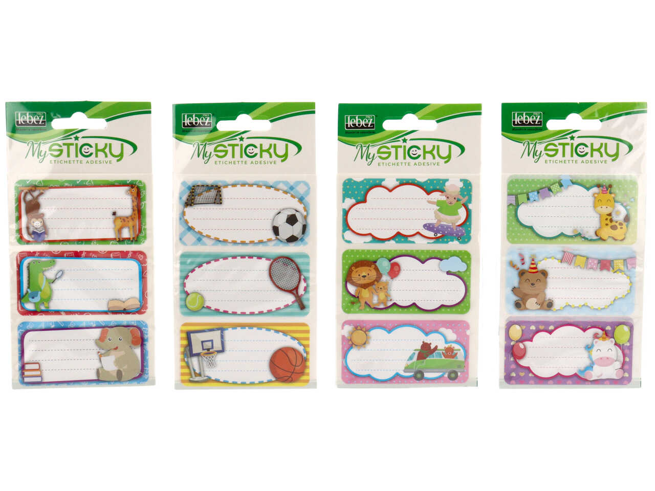 Etichette adesive - il blister contiene 6 etichette