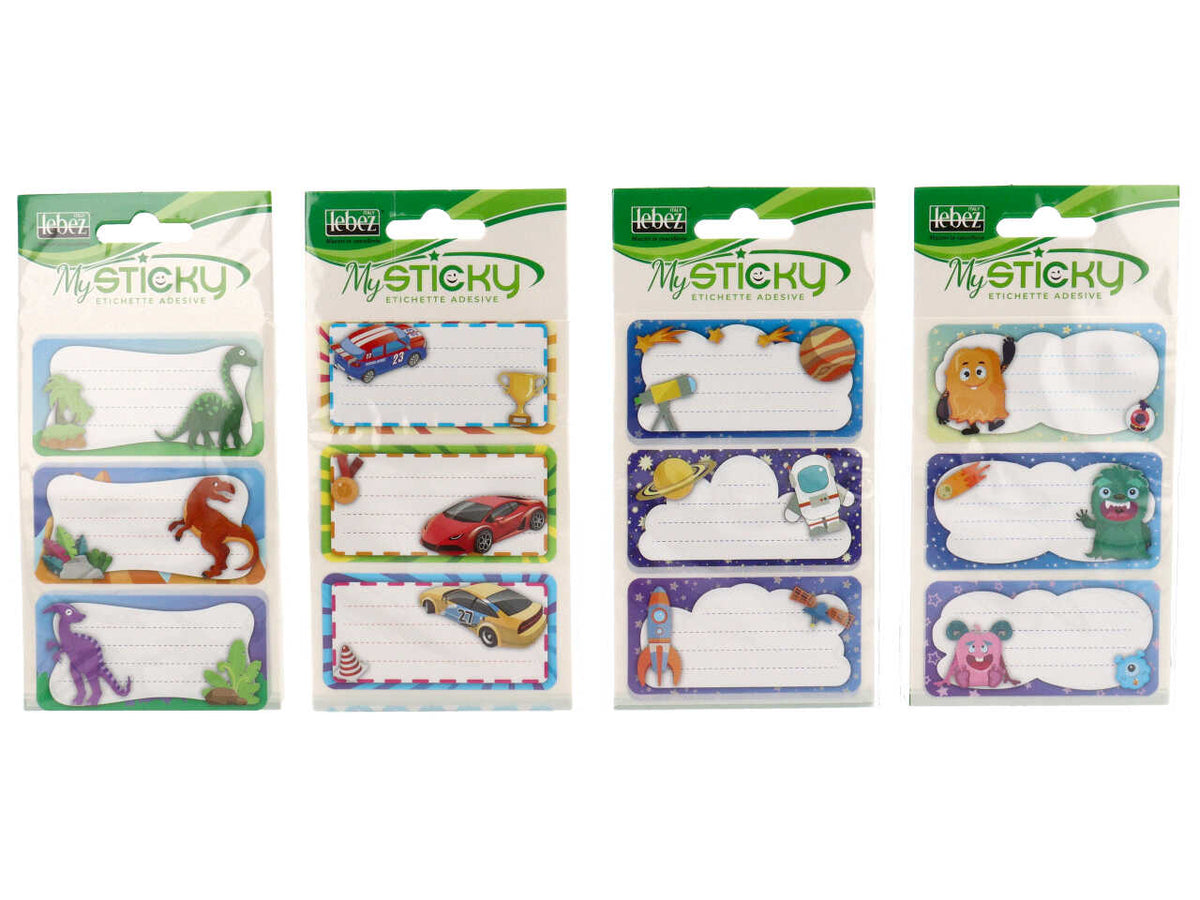 Etichette adesive - il blister contiene 6 etichette