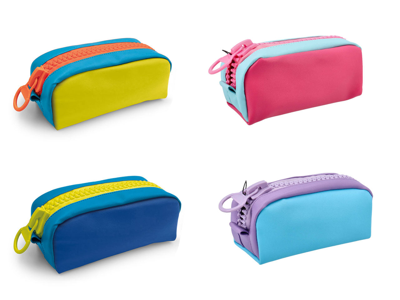 Astuccio scuola assortiti in similpelle con chiusura mega zip - Saccuccioli