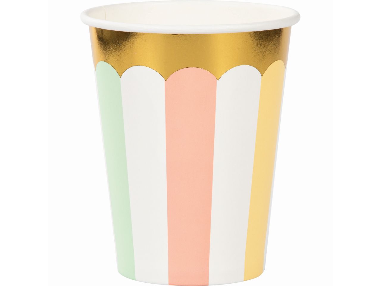 Bicchiere di carta pastel celebration capacita' 266ml - la confezione comprende 8 bicchieri