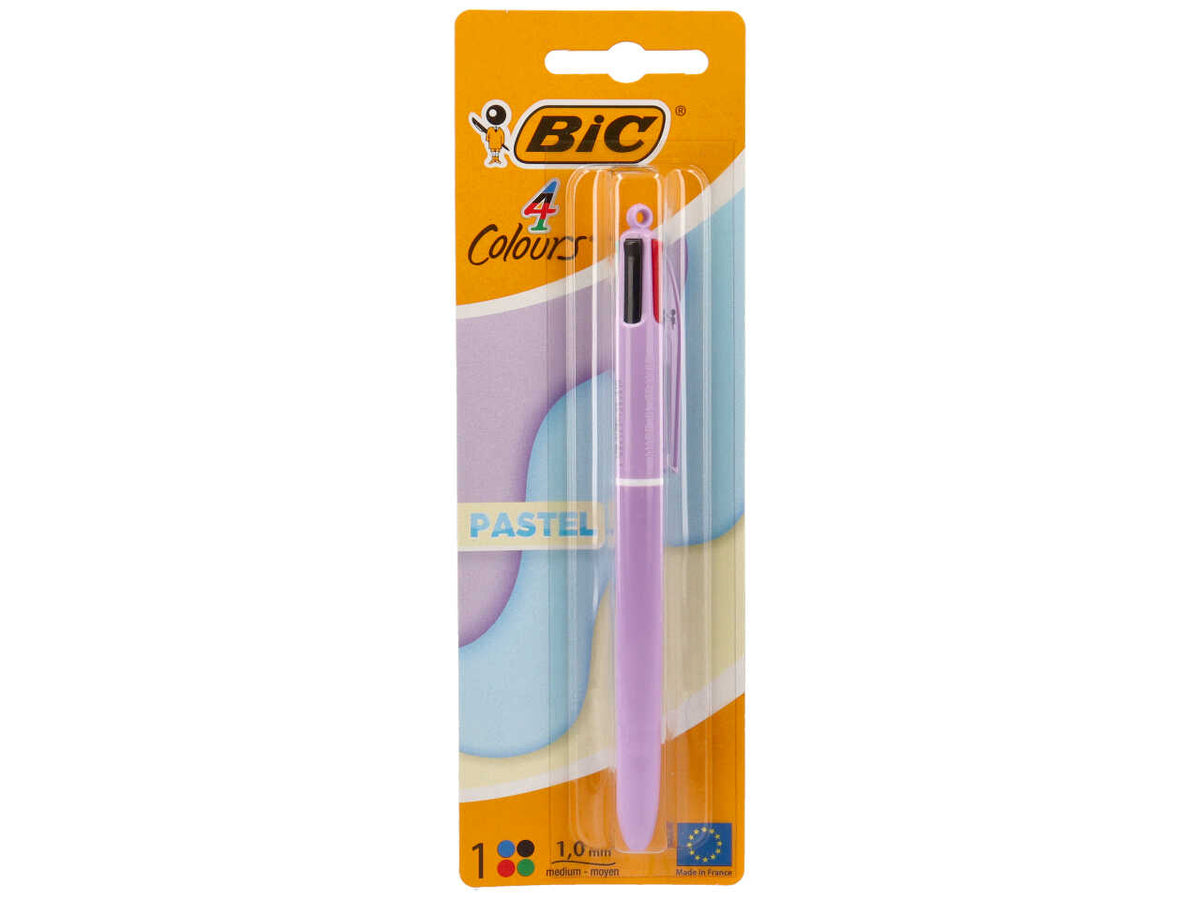 Penna Bic 4 colori Colours Pastel punta media