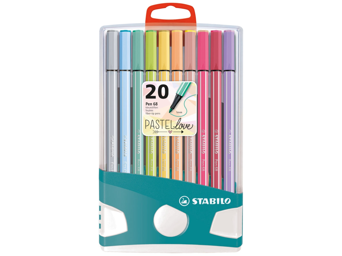 Stabilo Penna Point 68, 10 Tonalità Pastello 10 Tonlità Classiche, 20 pezzi