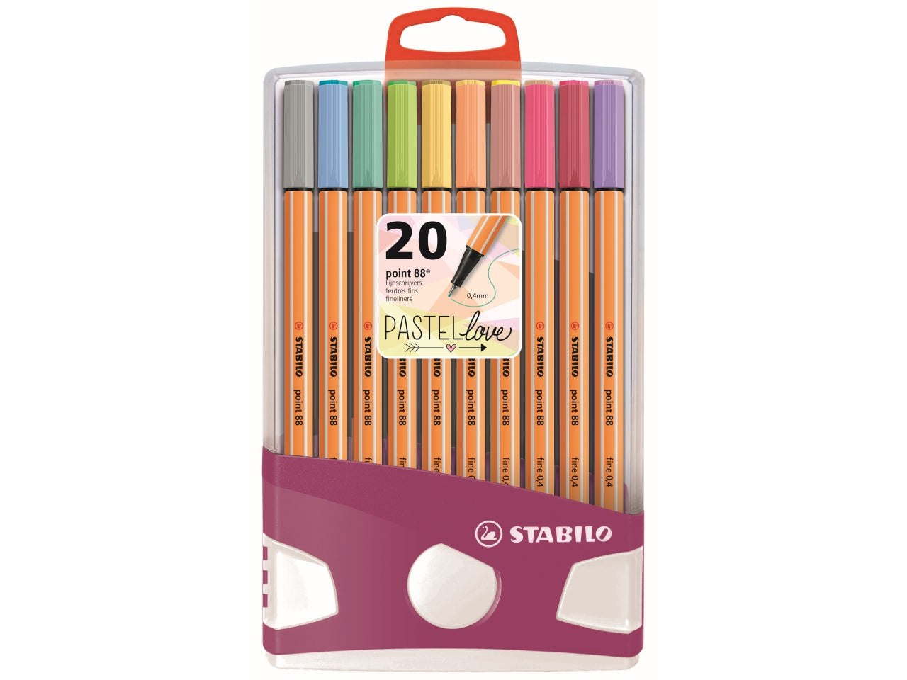 Stabilo Penna Point 88 Tonalità Pastello, 20 pezzi