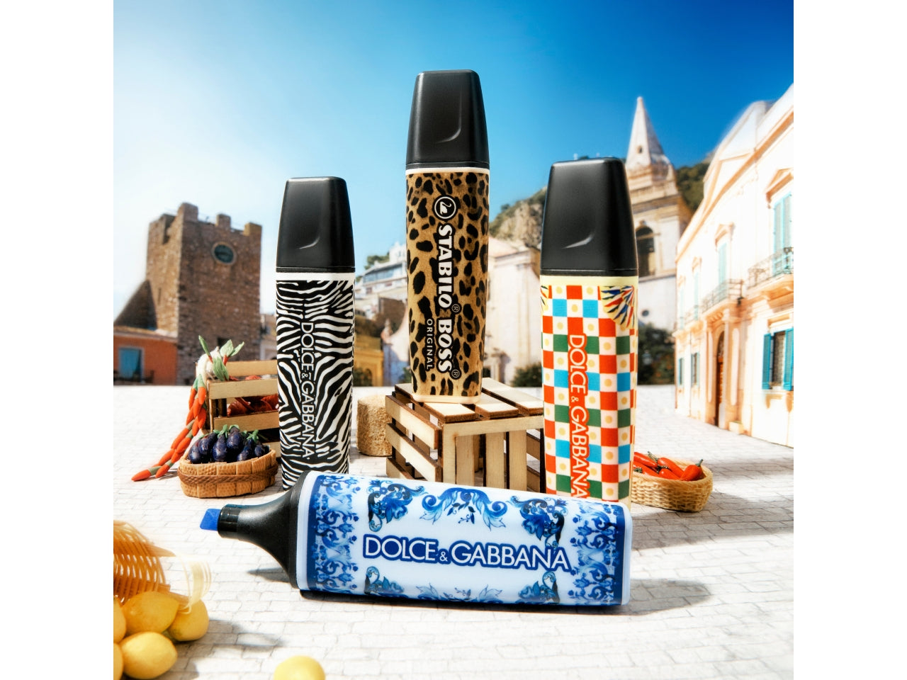 Evidenziatori Stabilo Boss edizione Dolce & Gabbana | confezione da 4