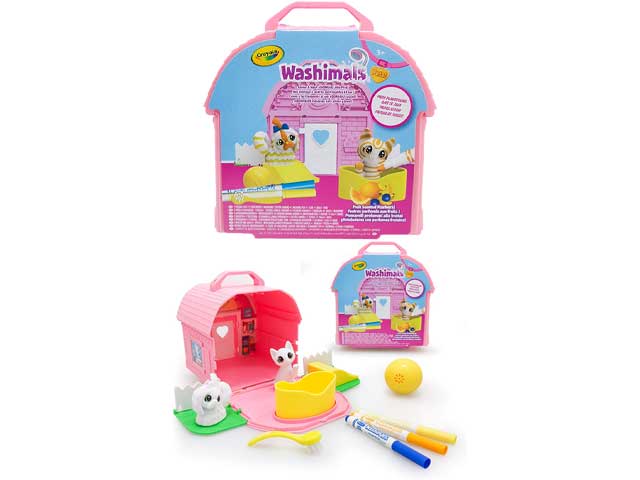 Washimals Pets Set Cuccioli da Colorare Crayola set attività Parco giochi