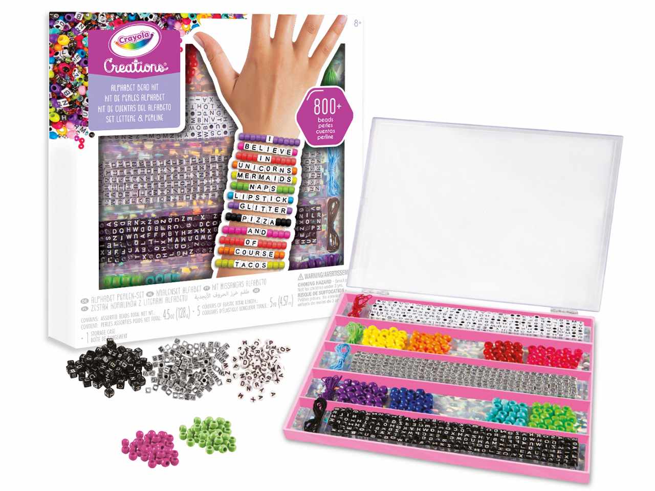 Creazioni Braccialetti con Lettere e Perline Crayola Creation