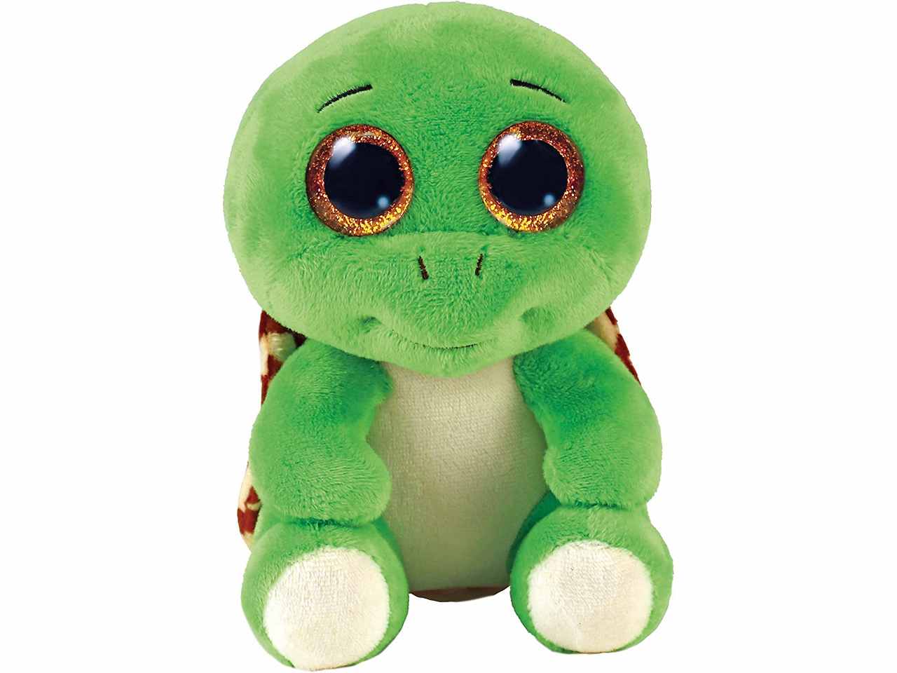 Peluche Ty Beanie Boos Turbo Tartaruga con occhioni glitterati dorati verde 15 cm
