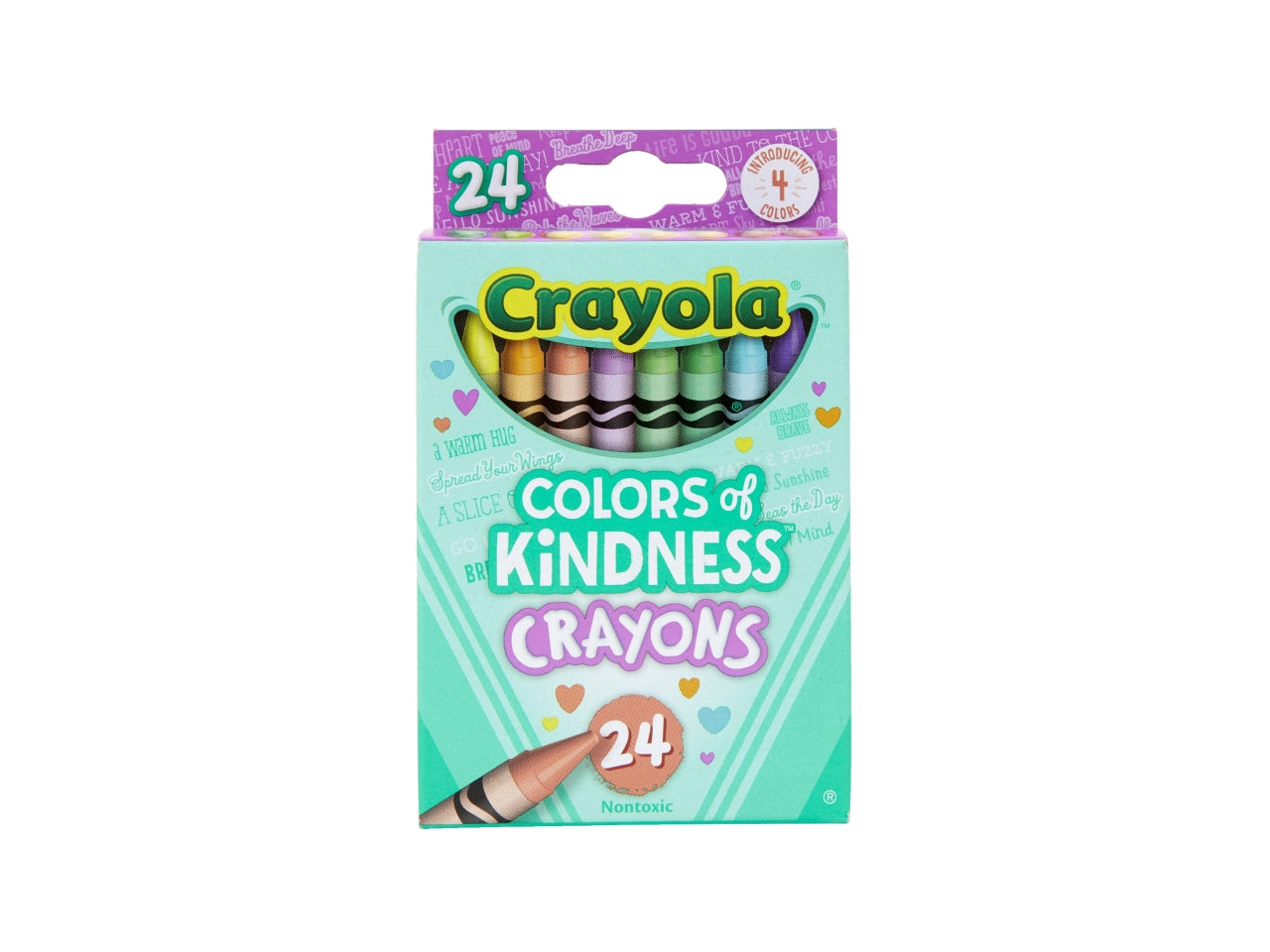 Set Pastelli a Cera Colours of Kindness 24 Pezzi - Multicolor, 7,2x3x10 cm, 131 gr, Cera, Certificato CE, Unisex, Età 3+ | Crayola