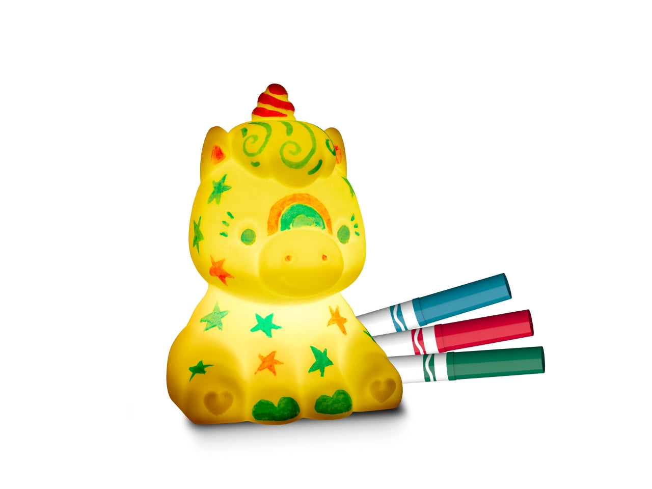 Lighr-ups personaggi luminosi unicorno e draghetto da colorare