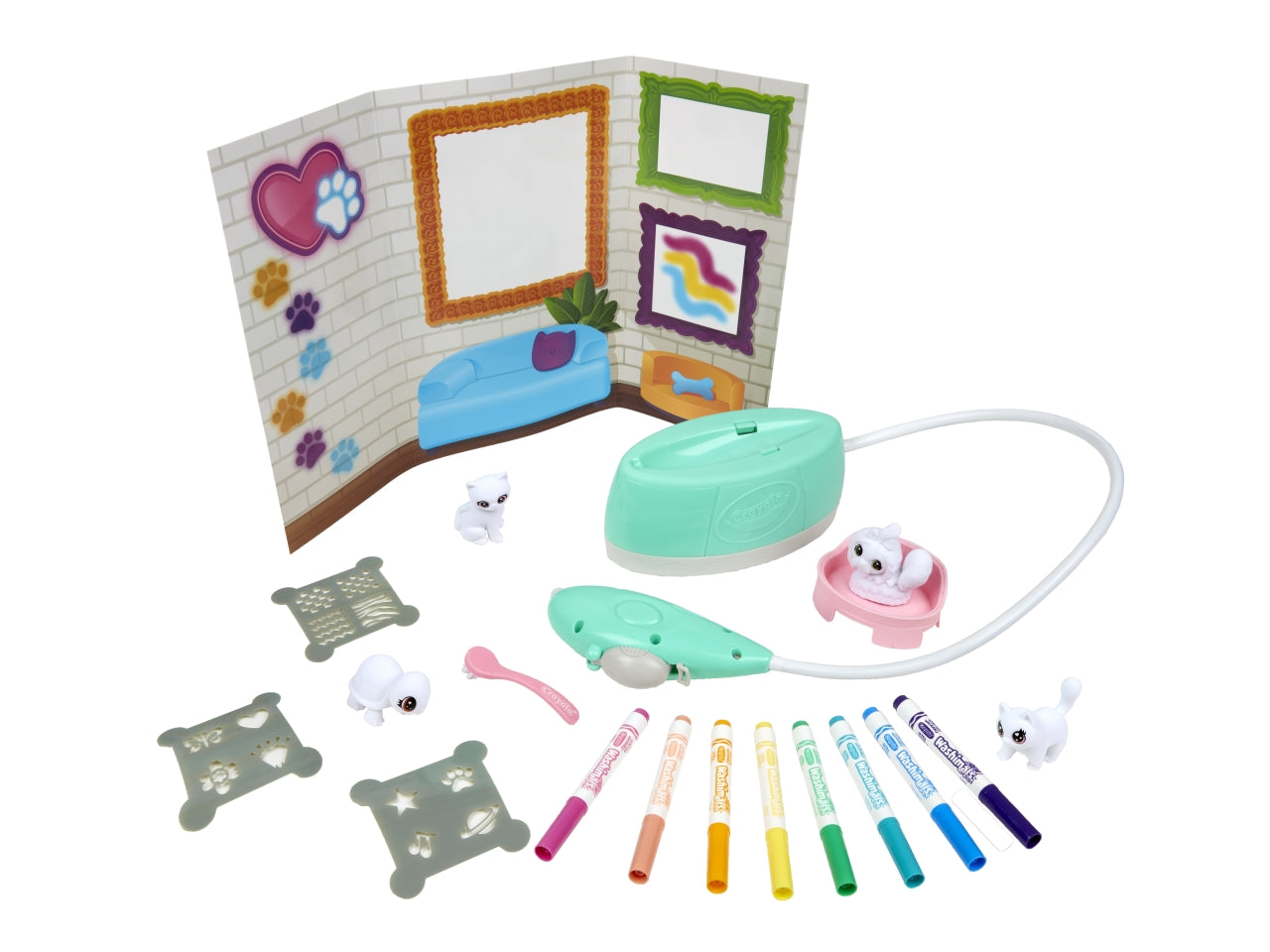 Washimals Pets Spray Boutique - Set con Accessori, Azzurro e Bianco, Età 3+, Crayola $