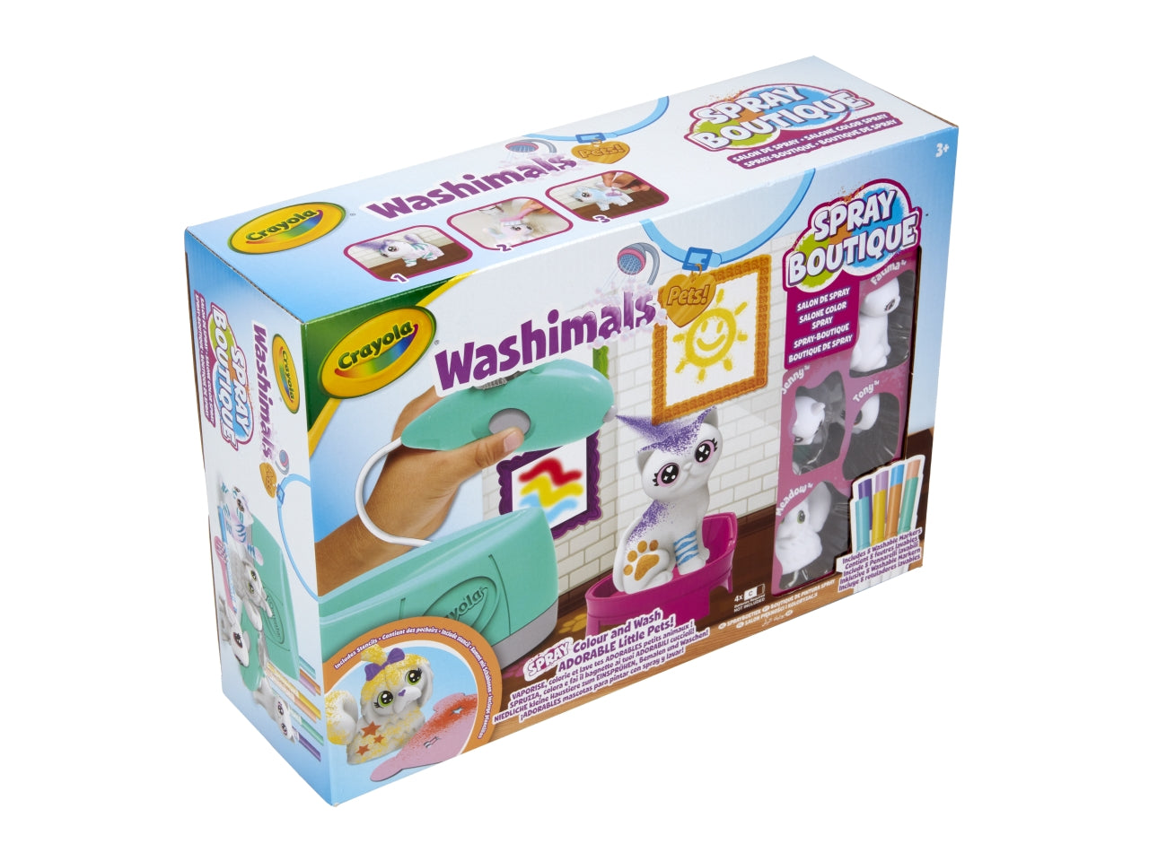 Washimals Pets Spray Boutique - Set con Accessori, Azzurro e Bianco, Età 3+, Crayola $