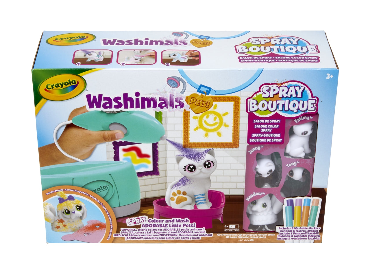 Washimals Pets Spray Boutique - Set con Accessori, Azzurro e Bianco, Età 3+, Crayola $