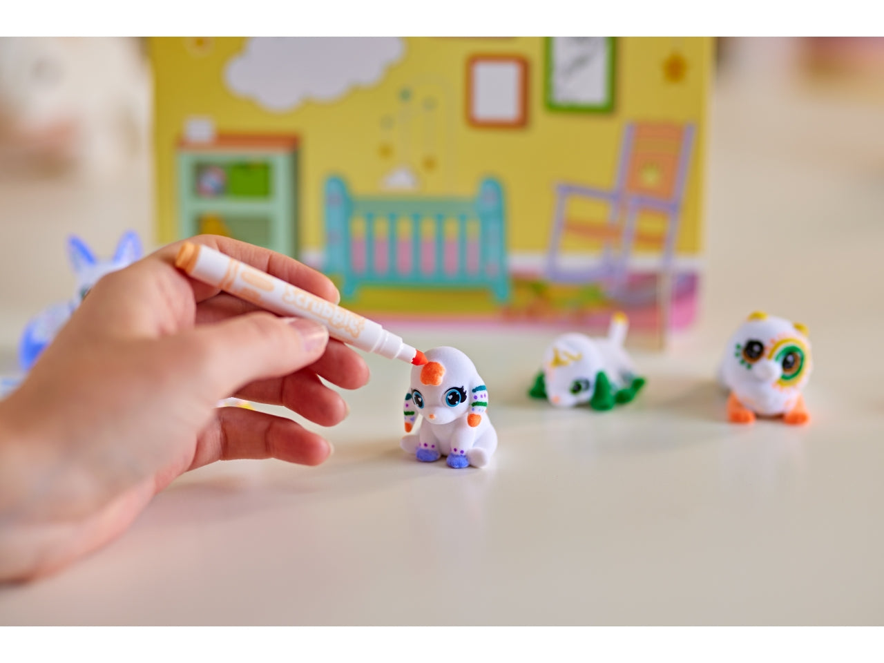 Washimals Baby Pets Asilo Nido dei Cuccioli - Set con 5 Pets e Accessori, Multicolor, Età 3+, Crayola
