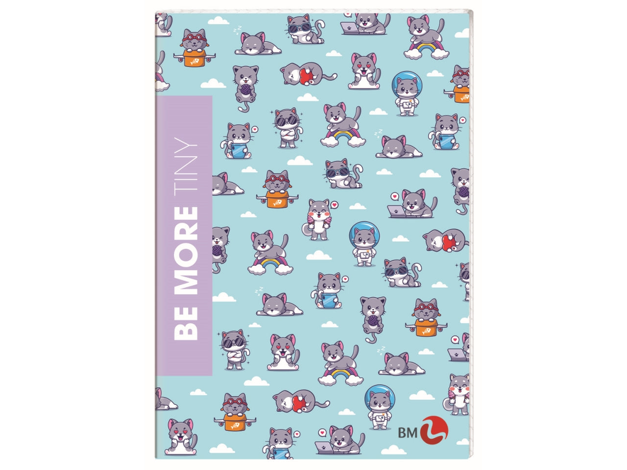 Quaderni maxi tiny linea be more different formato 21x29,7, pagine 72+r, rigatura 1 rigo confezione da 10 quaderni