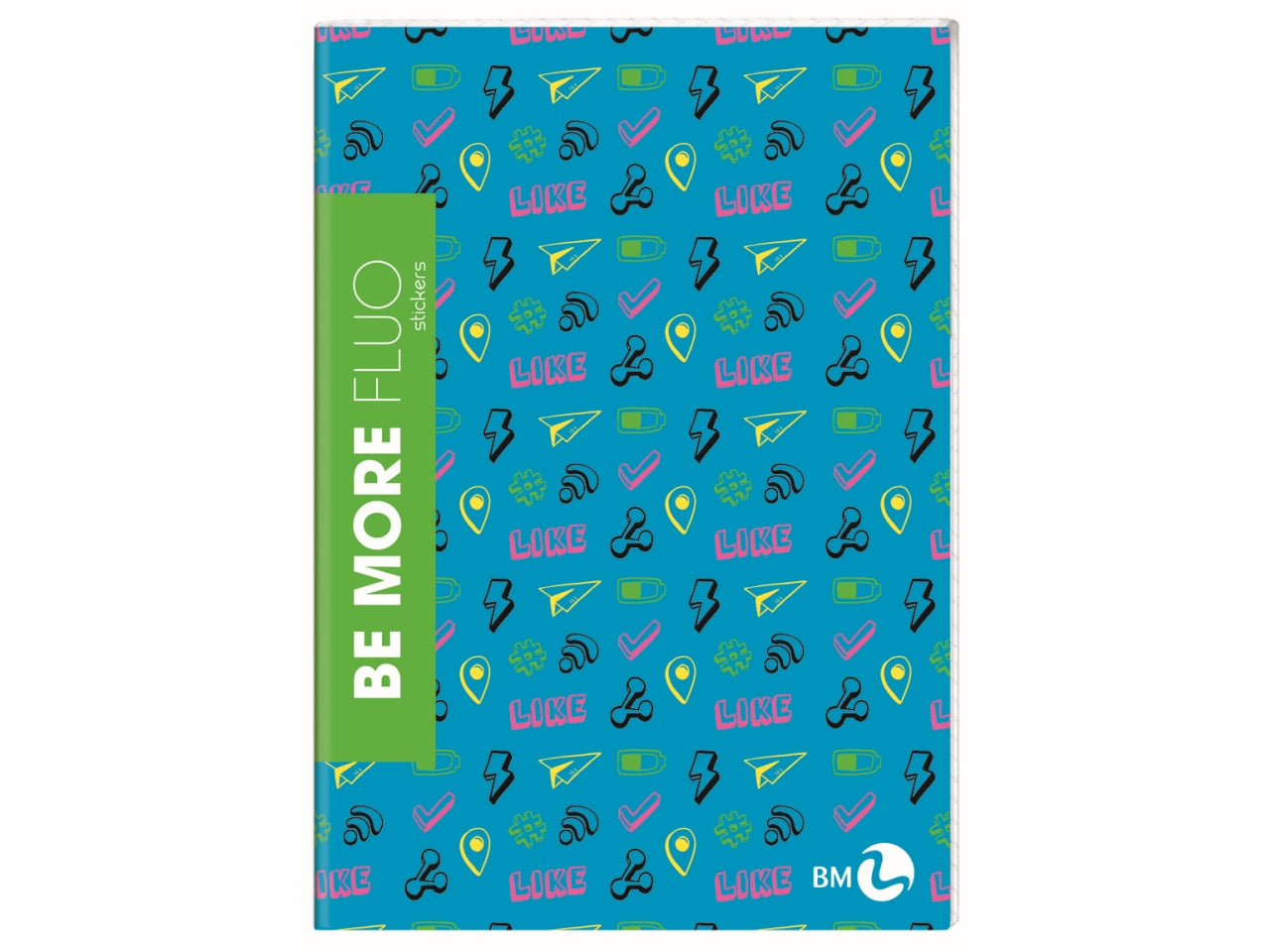 Quaderni maxi fluo linea be more different formato 21x29,7, pagine 72+r, rigatura 5 mm confezione da 10 quaderni