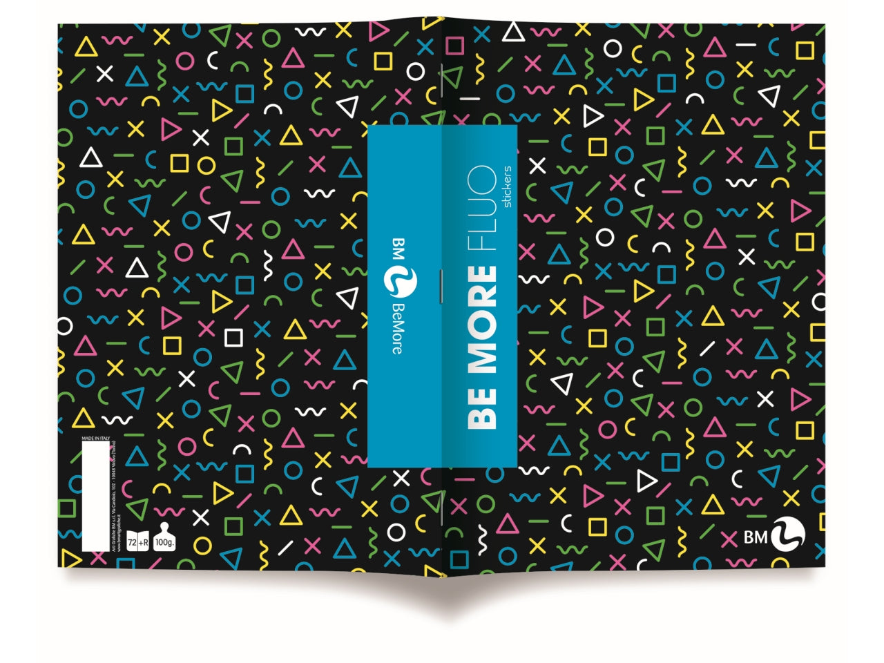 Quaderni maxi fluo linea be more different formato 21x29,7, pagine 72+r, rigatura 1 rigo confezione da 10 quaderni