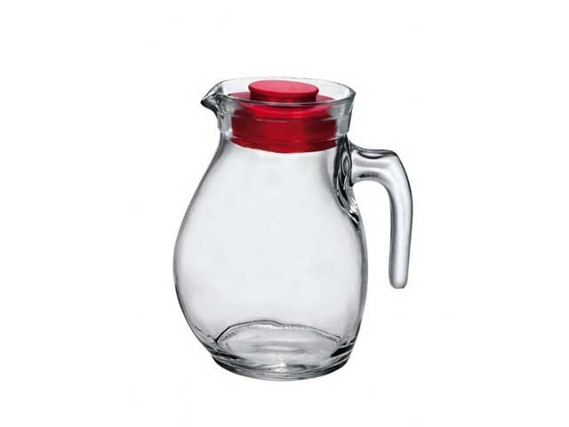 Craffa in vetro Sangria da 144cl con tappo rosso