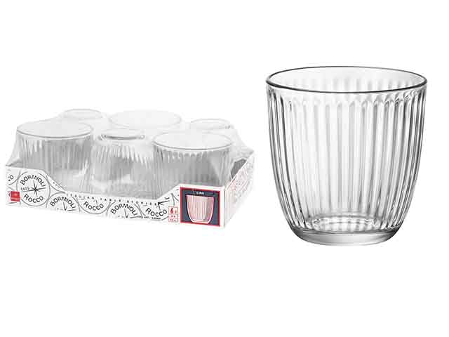 Bicchiere acqua Line da 29cl in confezione da 6 bicchieri trasparente