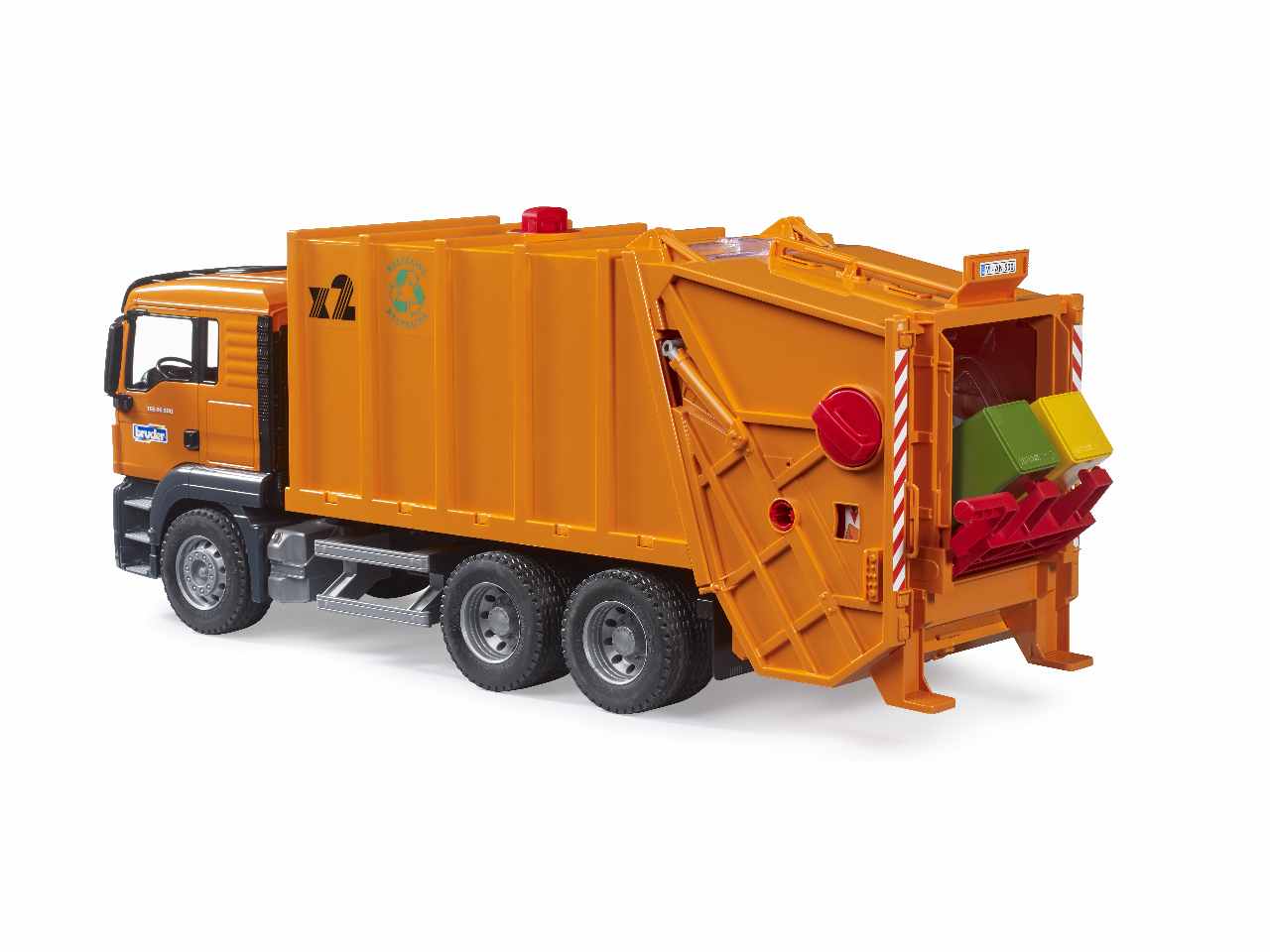 Man tgs camion trasporto rifiuti arancione