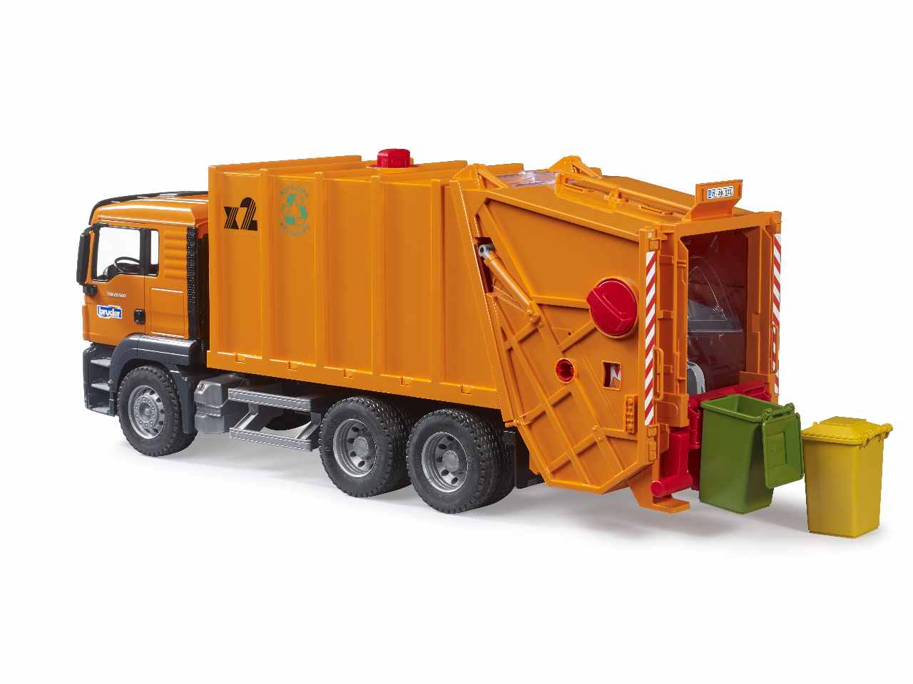 Man tgs camion trasporto rifiuti arancione