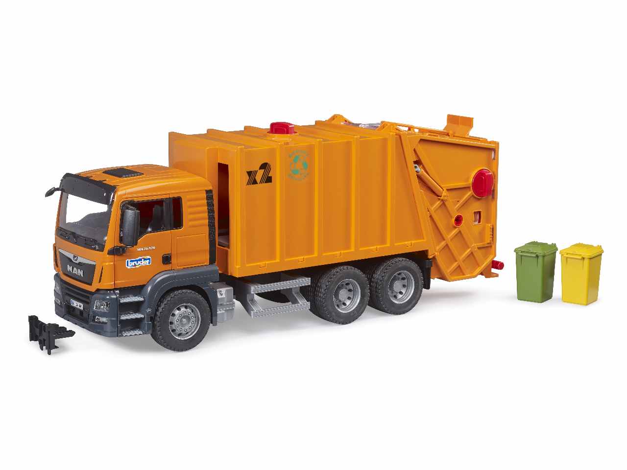 Man tgs camion trasporto rifiuti arancione