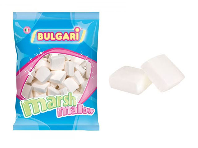 Marshmallow quadrato bianco in busta da 1kg