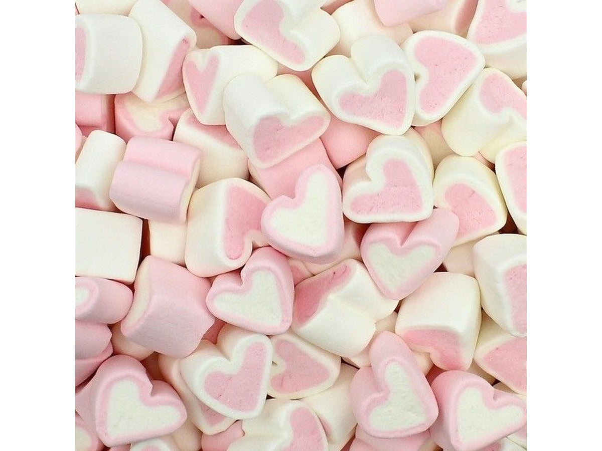 Marshmallow estruso mix cuori rosa - 1000g