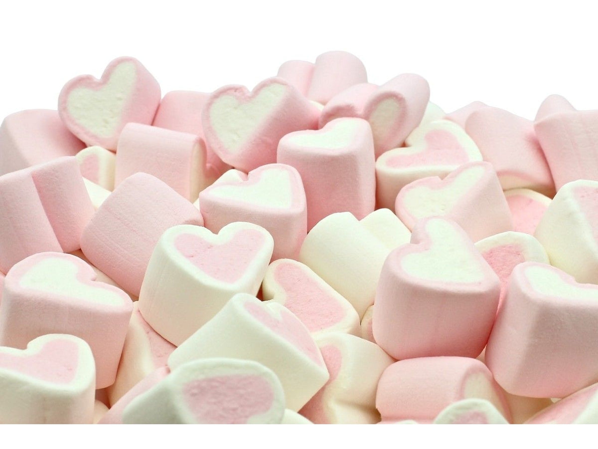 Marshmallow estruso mix cuori rosa - 1000g