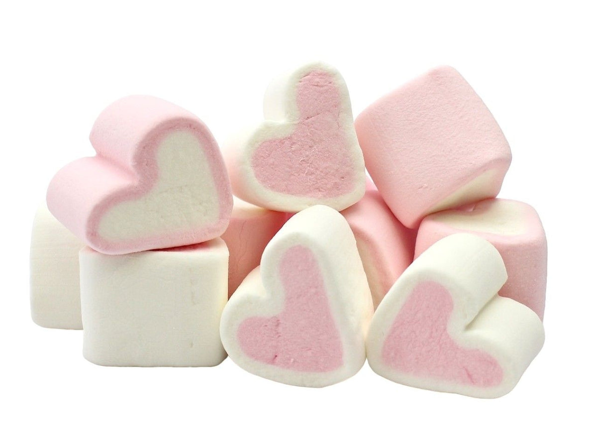 Marshmallow estruso mix cuori rosa - 1000g