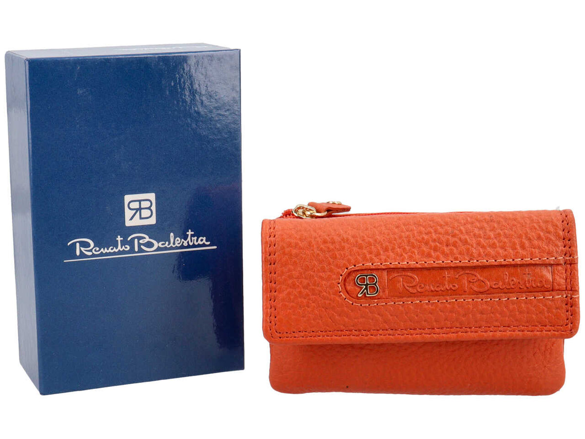Portachiave da donna in pelle arancio $