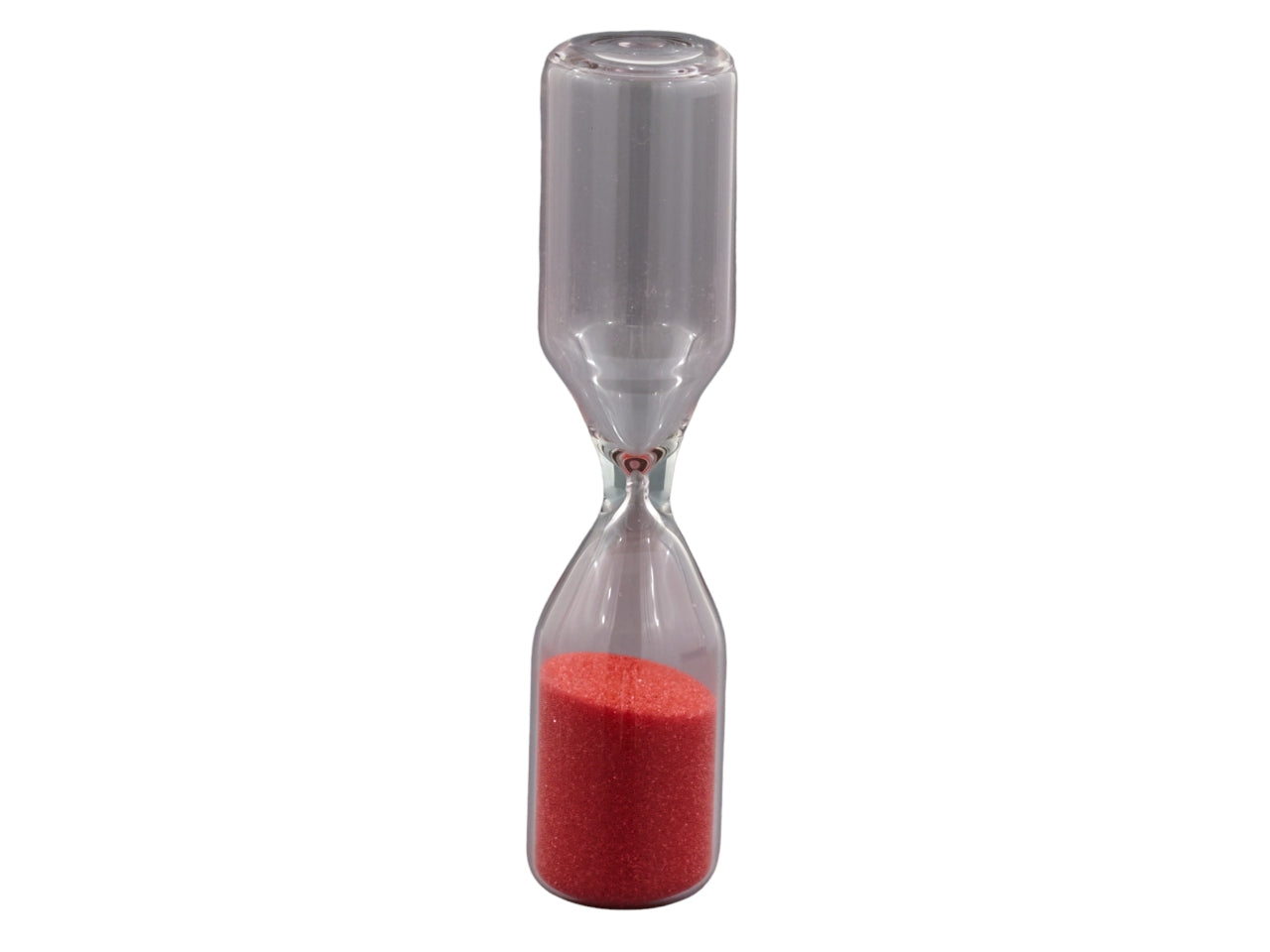 Clessidra Cilindro Mini Misura Colore Rosso 1,5x1,5x6,5cm - Dettagli Decorativi: Fiocchi