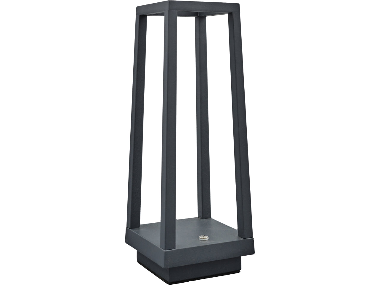 Lampada da tavolo in alluminio nera touch led moderno 10x14x28,5 cm - Melograno Tech
