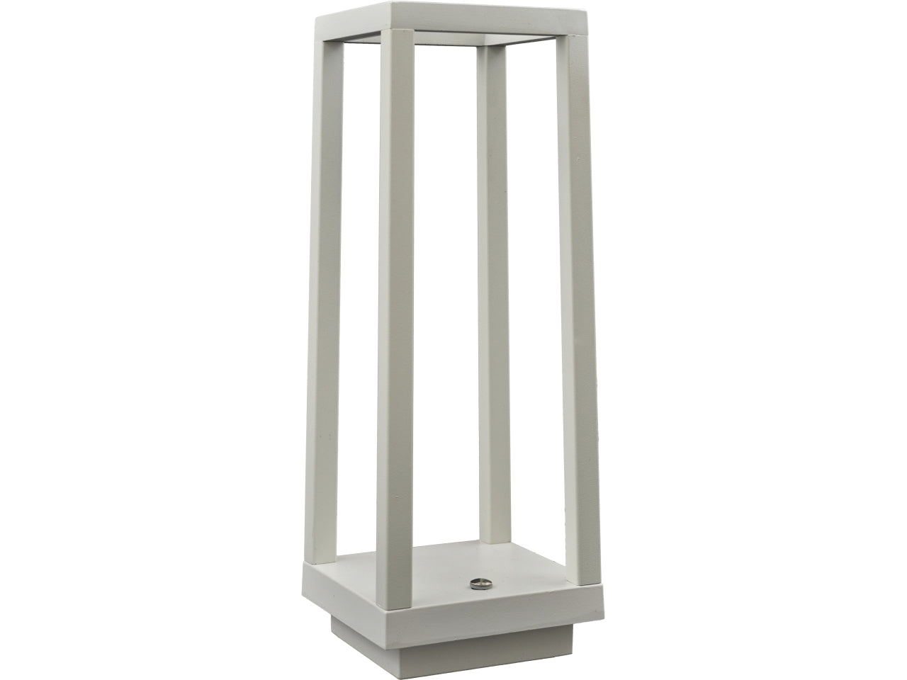 Lampada da tavolo in alluminio bianca touch led moderno 10x14x28,5 cm - Melograno Tech