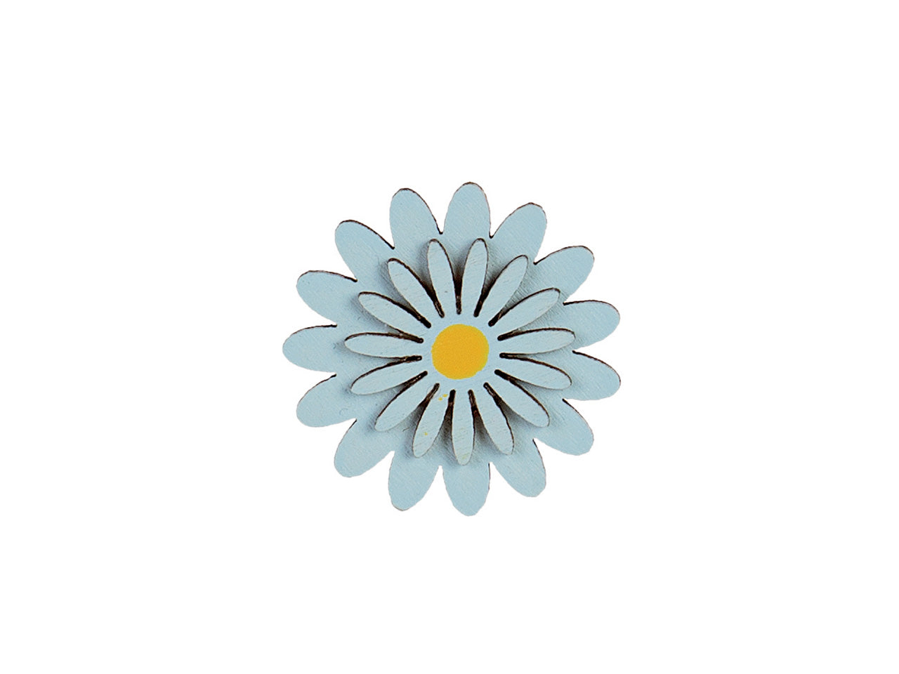 Fiorellini celesti con adesivo diametro 3,2cm set 12 pezzi