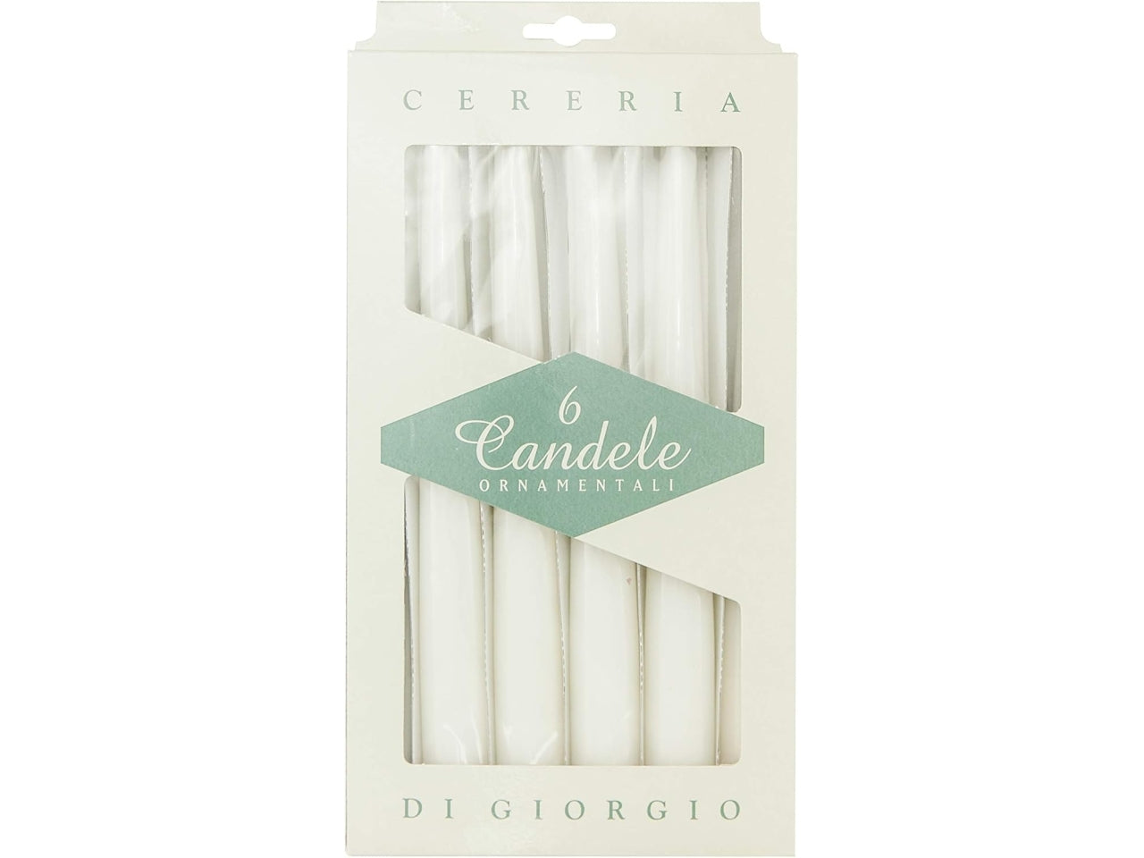 Candela conica 21cm 6pz avorio 1310 02