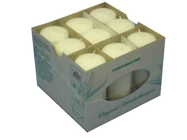 Candela moccolo 50x12 9pz bianco56201.01