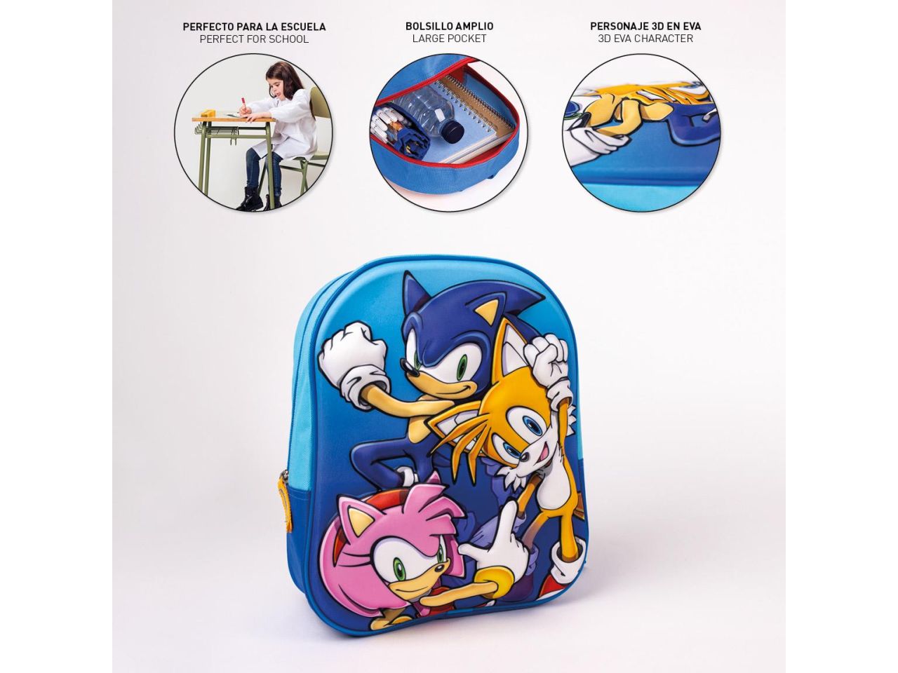 Zaino per bambini 3d sonic