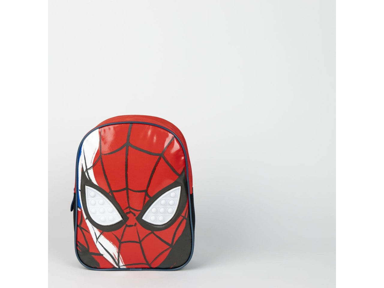 Zaino asilo Spiderman per bambino in tessuto rosso e nero poliestere con occhi pop it 28.5x21x7 cm - Cerda