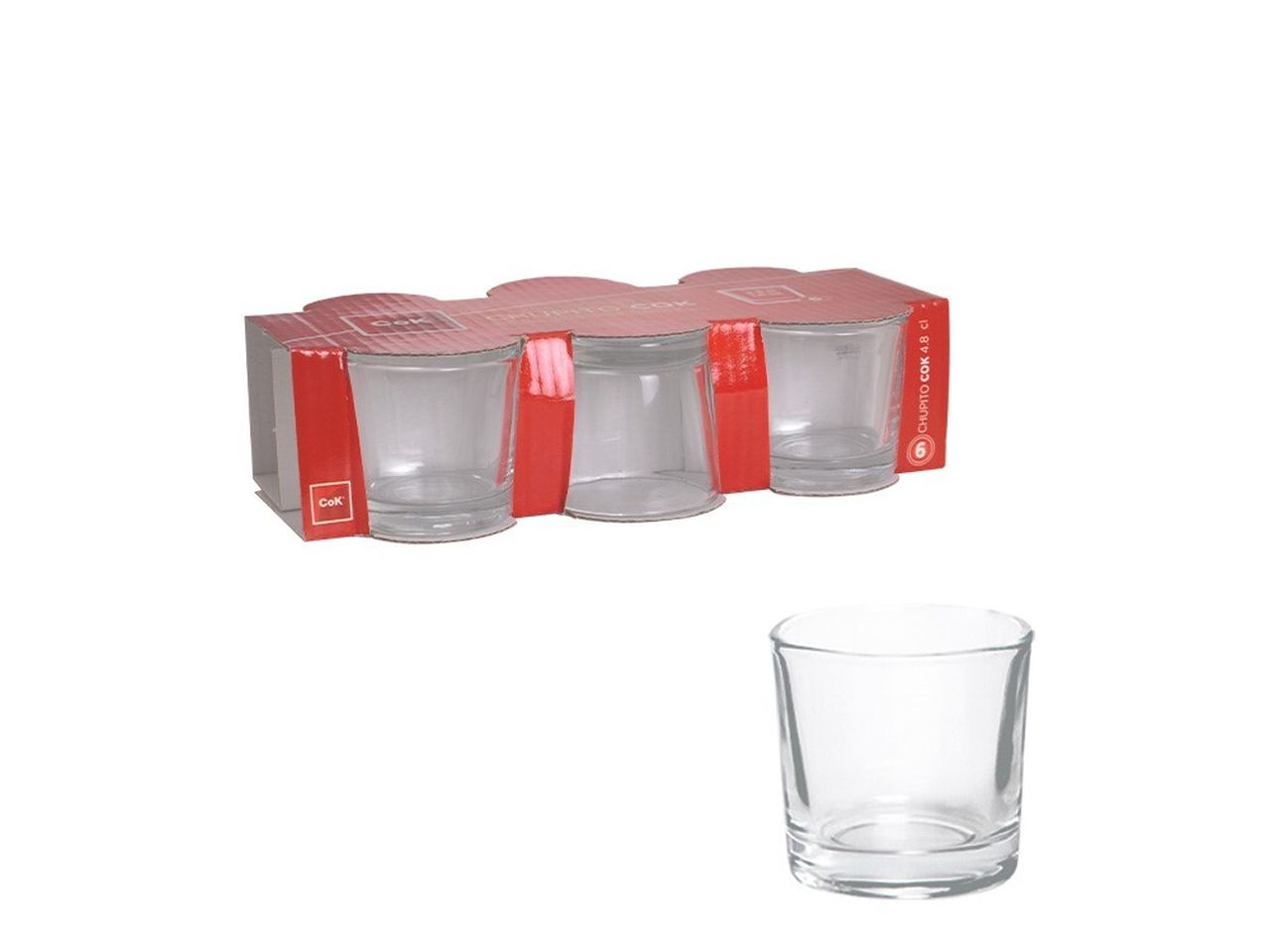 Bicchiere da liquore chupito 4,8cl set da 6