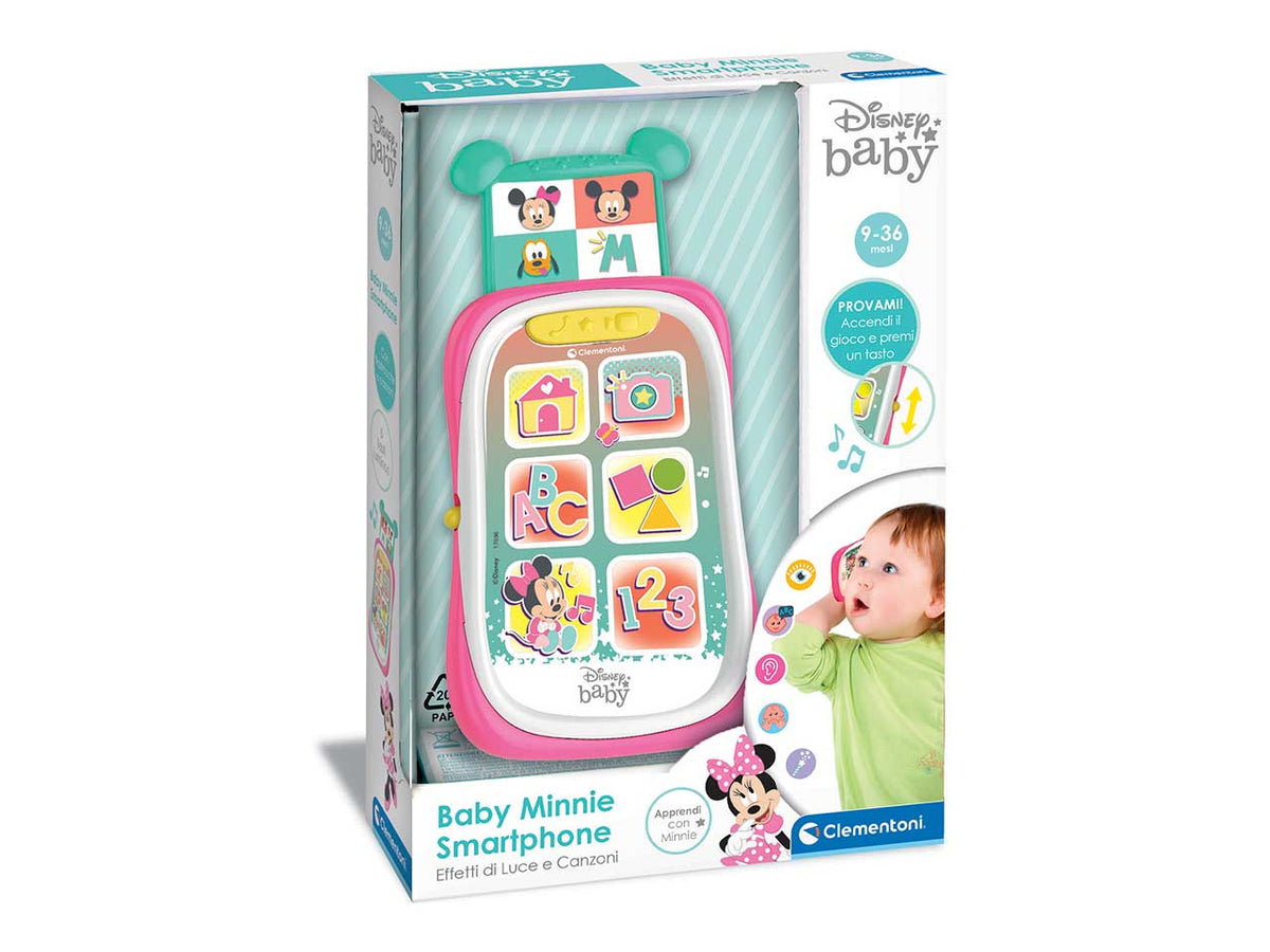 Disney Baby Minnie Telefono Giocattolo Gioco Elettronico Educativo - Clementoni $